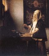 Jan Vermeer Woman Holding a Balance oil